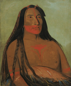 Art Prints of Mah To Toh Pa Four Bears Second Chief in Mourning by George Catlin