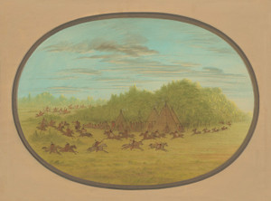 Art Prints of Sham Fight of the Camanchees by George Catlin