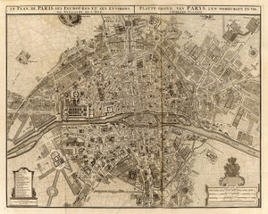 Art Prints of Paris, 1742 (4638017) by Guillaume de Lisle and Covens et Mortier