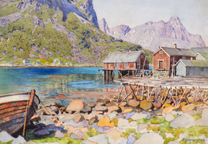 Art Prints of Fishing Docks by Gunnar Widforss