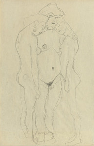 Art Prints of Three Standing Female Nudes by Gustav Klimt