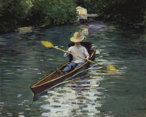 Art Prints of Canoe on the Yerres River by Gustave Caillebotte