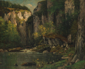 Art Prints of River and Rocks by Gustave Courbet