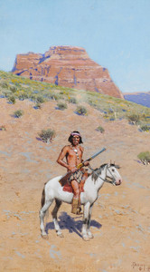 Art Prints of Apache Warrior by Henry Farny