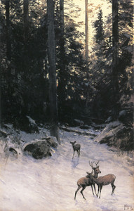 Art Prints of Deer in the Forest by Henry Farny