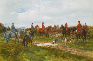Art Prints of Gathering for the Hunt by Heywood Hardy