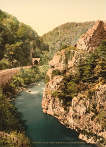 Art Prints of Le Cantal Gorge of the Cere River, Auvergne Mountains, France (386977)