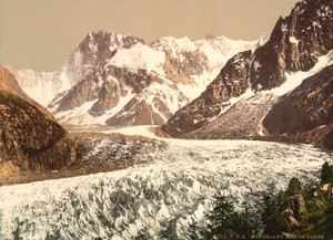 Art Prints of Mer de Glace Aiguille du Geant, Chamonix Valley, France (387031)