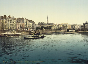 Art Prints of Panorama and Bourse from or Gloriette, Nantes, France (387389)