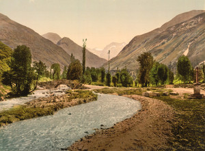 Art Prints of The Valley of the d'Oo, Luchon, Pyrenees, France (387562)