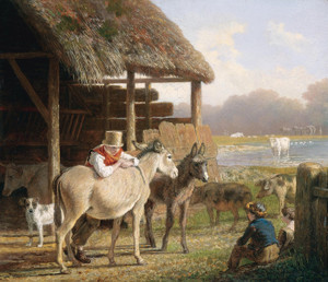 Art Prints of A Visit to the Farm by Jacques-Laurent Agasse
