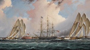 Art Prints of New York Harbor Regatta by James Edward Buttersworth