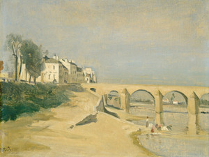 Art Prints of Point on the Saone, Macon France by Camille Corot