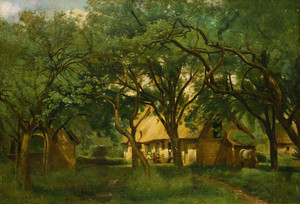Art Prints of The Toutain Farm at Honfleur by Camille Corot
