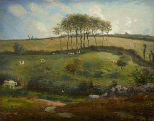Art Prints of Pasture near Cherbourg, Normandy by Jean-Francois Millet