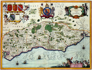 Art Prints of Sussex, 1646 (228) by Johannes Jannsonius