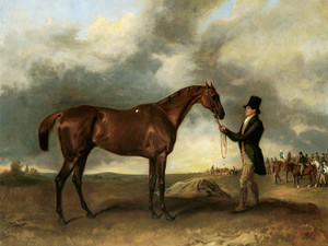 Art Prints of Saint Giles, Winner of the 1832 Derby with Trainer by John Ferneley