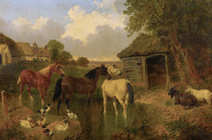 Art Prints of A Farmyard II by John Frederick Herring