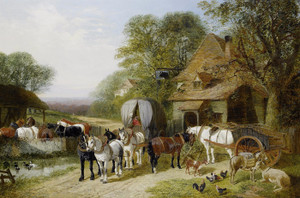 Art Prints of Halt Outside the Bulls Head by John Frederick Herring