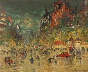 Art Prints of Paris by Night by Konstantin Alexeevich Korovin