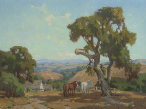 Art Prints of Horses on a Ranch by Marion Kavanaugh Wachtel