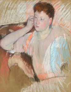 Art Prints of Clarissa with Her Hand to her Ear by Mary Cassatt