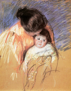 Art Prints of Sketch of a Mother Looking Down at Thomas by Mary Cassatt