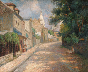 Art Prints of Montmartre, Fountain Street by Maximilien Luce