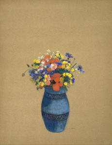 Art Prints of Vase of Flowers, Blue Vase by Odilon Redon
