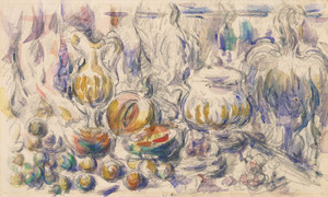 Art Prints of Pot and Soup Tureen by Paul Cezanne