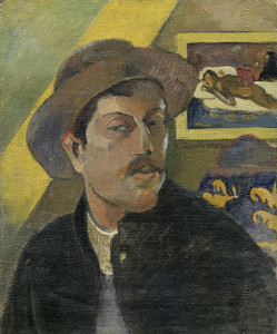 Art Prints of Self Portrait with a Hat by Paul Gauguin