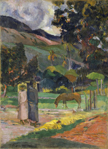 Art Prints of Tahitian Landscape II by Paul Gauguin