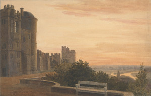 Art Prints of View of the Terrace at Windsor by Peter De Wint