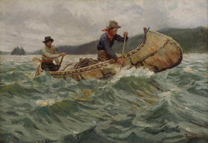 Art Prints of Trappers in a Canoe by Philip Goodwin