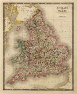 Art Prints of England and Wales, 1828 (4224006) by S. Sidney Hall