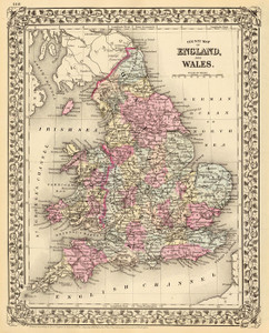 Art Prints of England and Wales, 1880 (0586058) by Samuel Augustus Mitchell