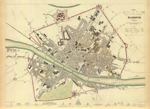 Art Prints of Florence, 1835 (0890176), Great Britain Map
