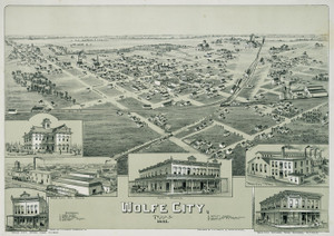 Art Prints of Wolfe City, Texas, 1891 by Thaddeus Mortimer Fowler