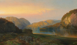 Art Prints of Evening on the Susquehanna by Thomas Moran