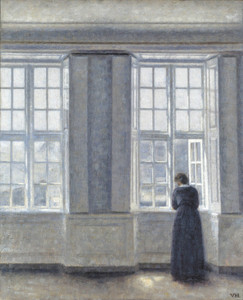 Art Prints of The Tall Windows by Vilhelm Hammershoi