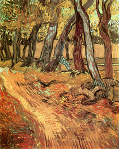 Art Prints of Path in a Wood with Sitting Figure by Vincent Van Gogh