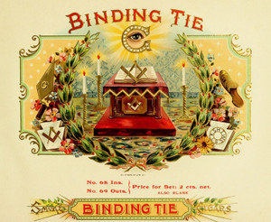 Art Prints of Binding Tie Cigars, Vintage Cigar Label