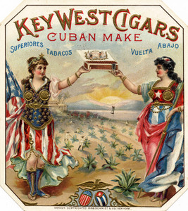 Art Prints of Key West Cigars, Vintage Cigar Label