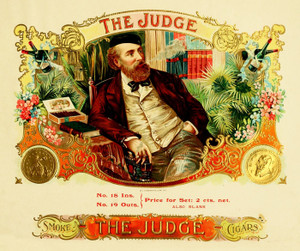 Art Prints of The Judge Cigars, Vintage Cigar Label