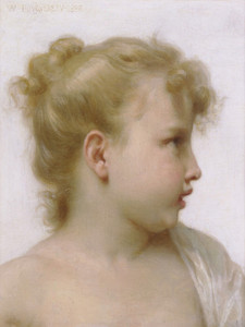 Art Prints of Head Study of a Little Girl by William Bouguereau