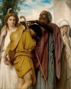 Art Prints of Tobias Saying Farewell to His Father by William Bouguereau