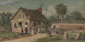 Art Prints Of Family Outside The Cabin By William Aiken Walker