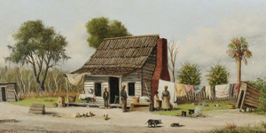 Art Prints of Rustic Cabin Scene by William Aiken Walker