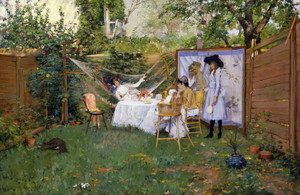 Art Prints of Open Air Breakfast by William Merritt Chase