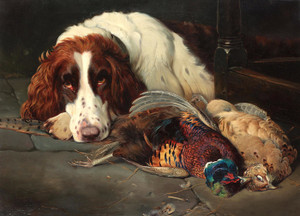 Art Prints of Setter with Game II by William Woodhouse
